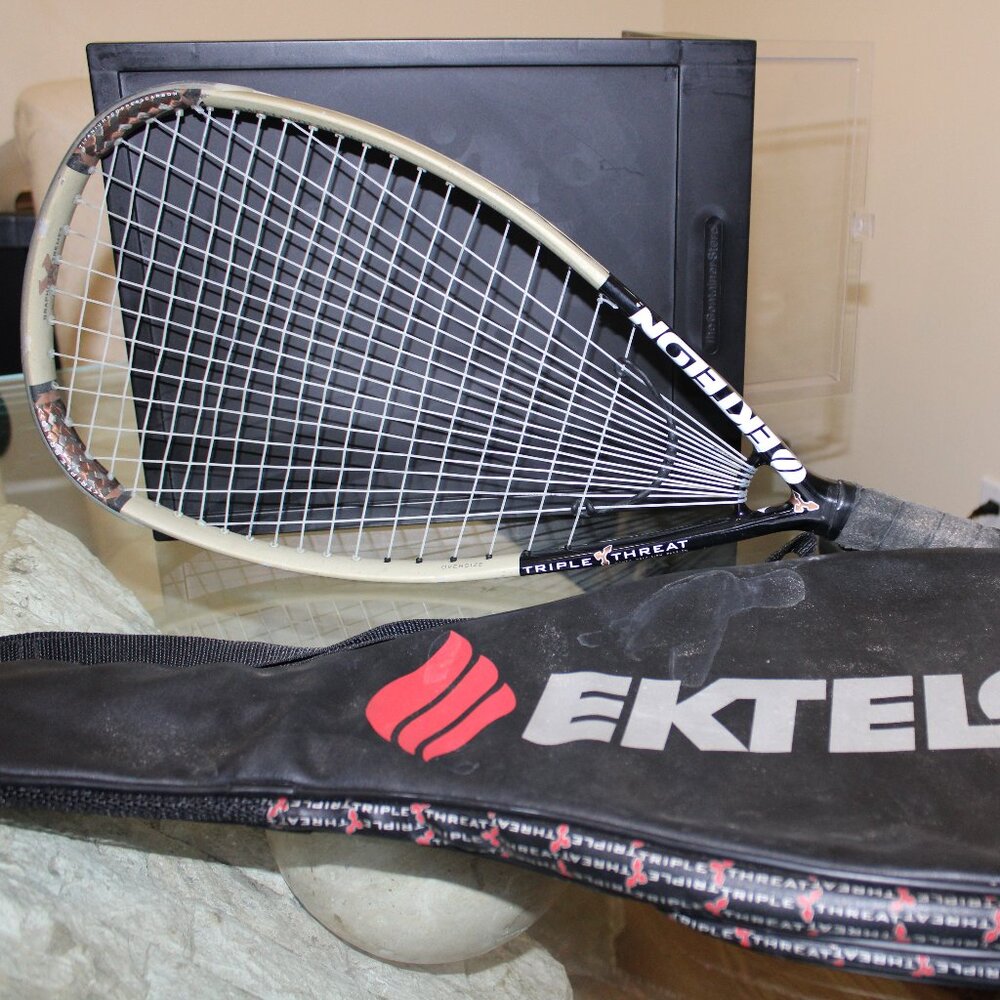 Ektelon Triple Threat Racquetball Racquet Oversize‎ w/ Carry Case
